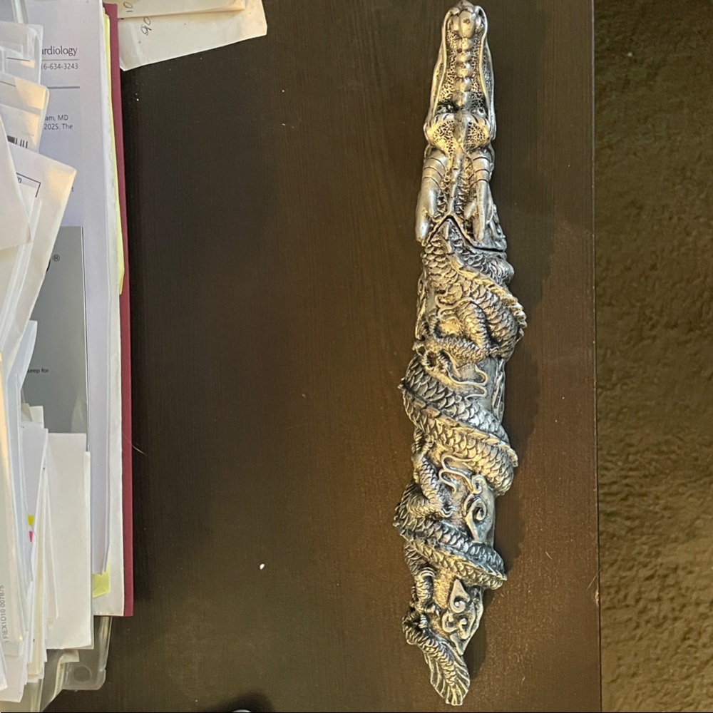 Silver Reptile Figurine